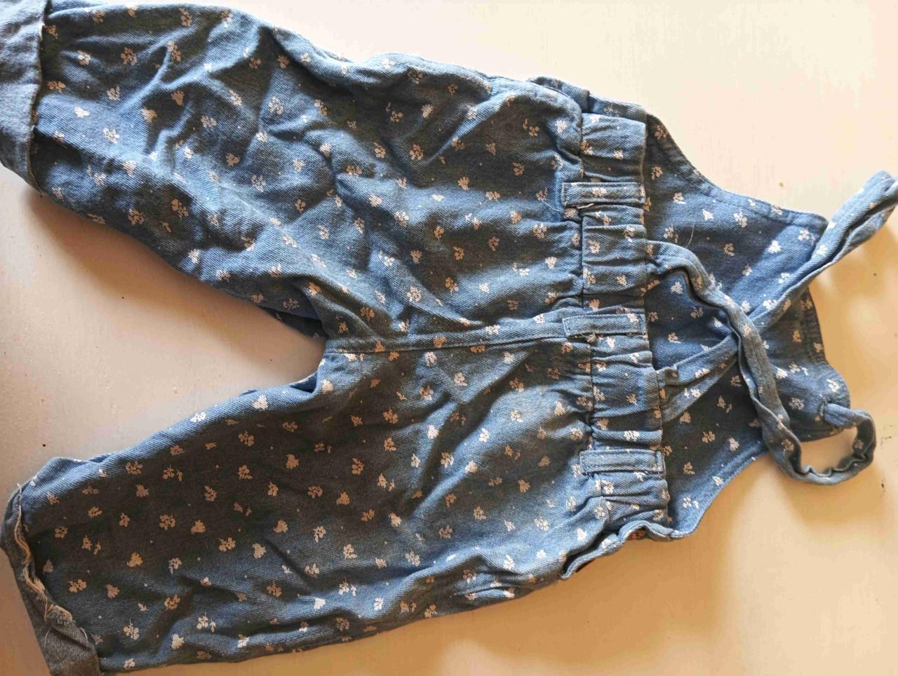 Jardinera bebé denim floreada 4kids - miniatura 4