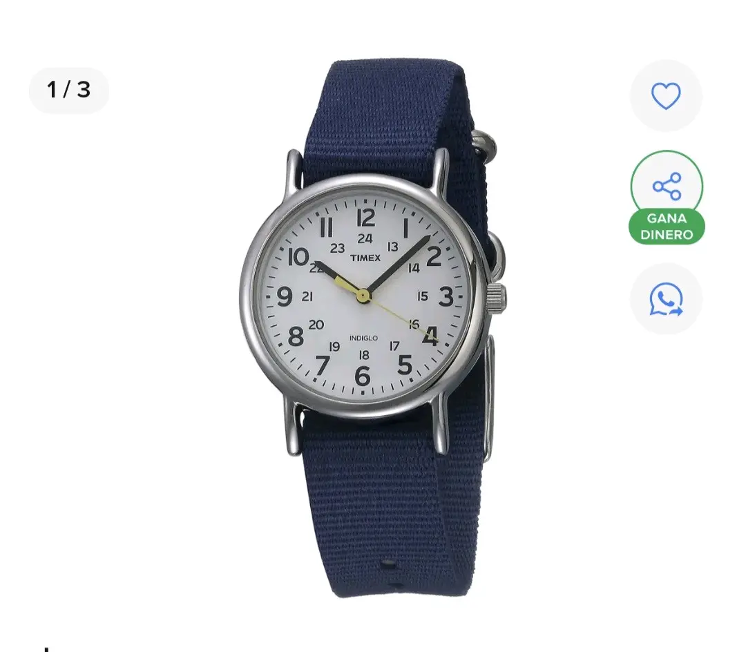 Reloj Timex Weekender correa azul - miniatura 1