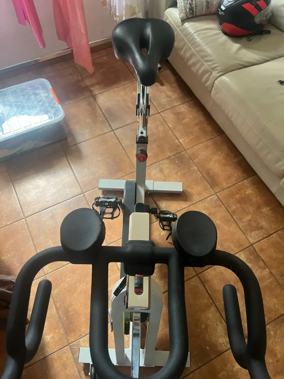 Bicicleta estática Bianchi gris y amarilla - miniatura 2