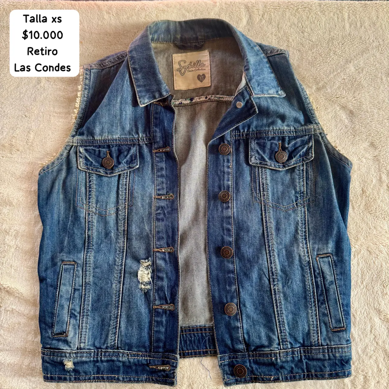 Chaqueta de mezclilla azul