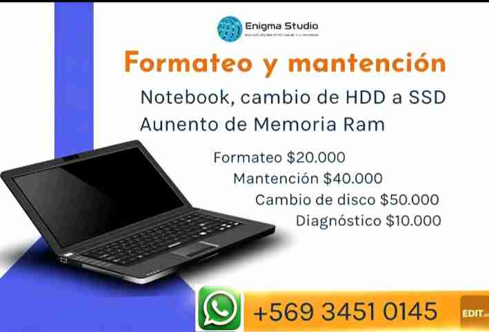 Servicio de mantenimiento de notebook - miniatura 1