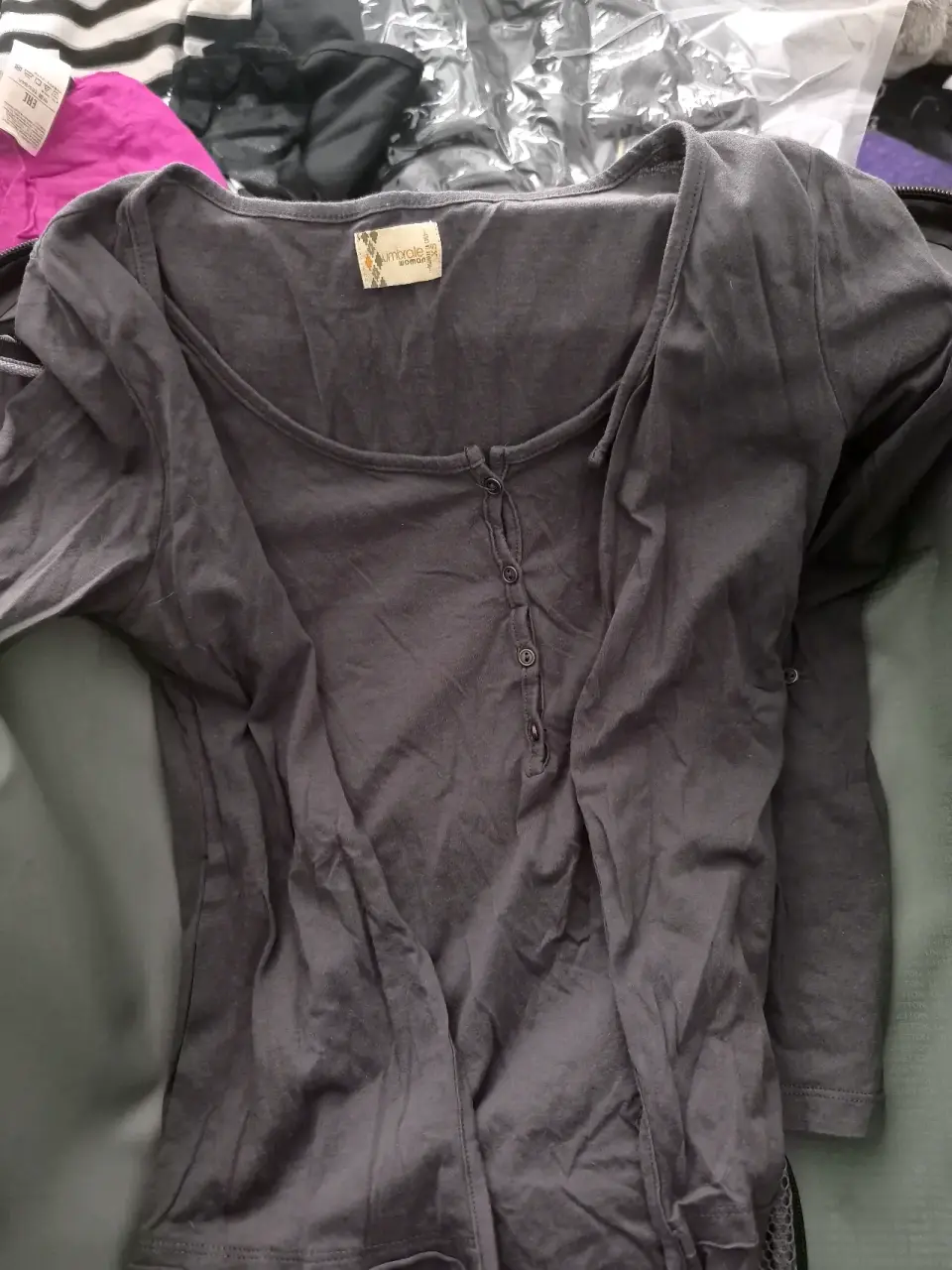 Polera Umbrale color petróleo con botones - miniatura 1