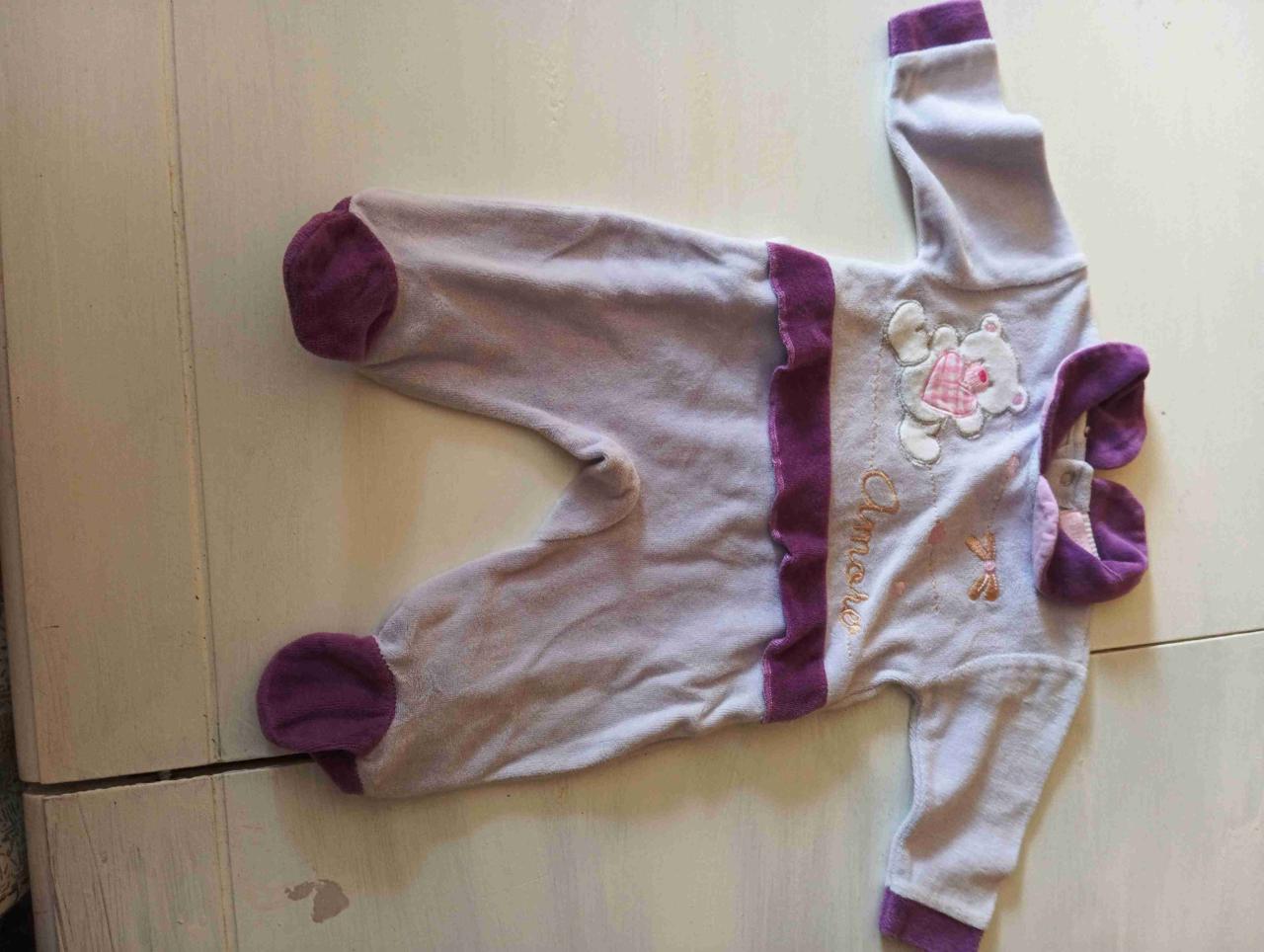 Pijama bebé (RN) con bordado osito - miniatura 2