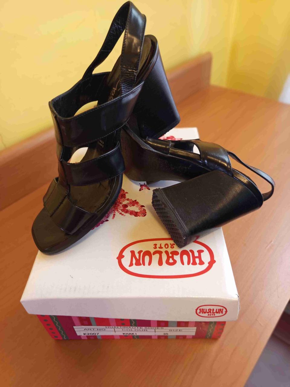 Sandalias Gacel negras de taco alto - miniatura 2