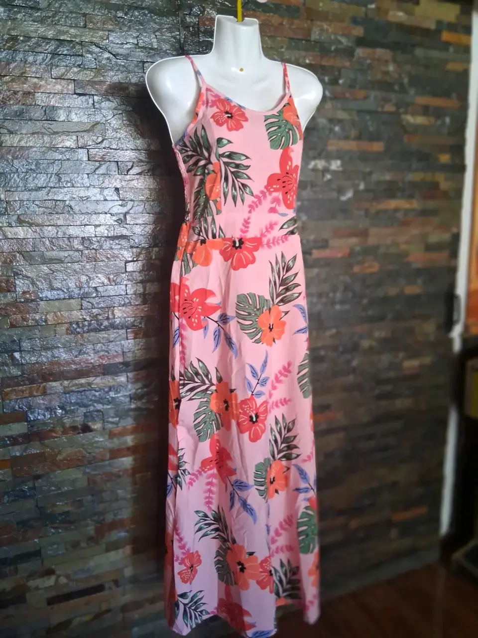 Vestido largo floral rosado - miniatura 8