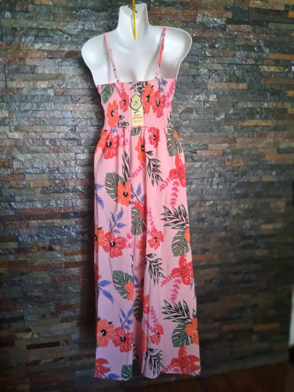 Vestido largo floral rosado - miniatura 9