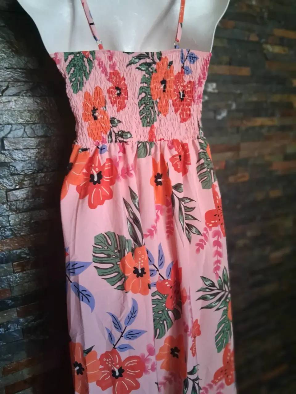 Vestido largo floral rosado - miniatura 10