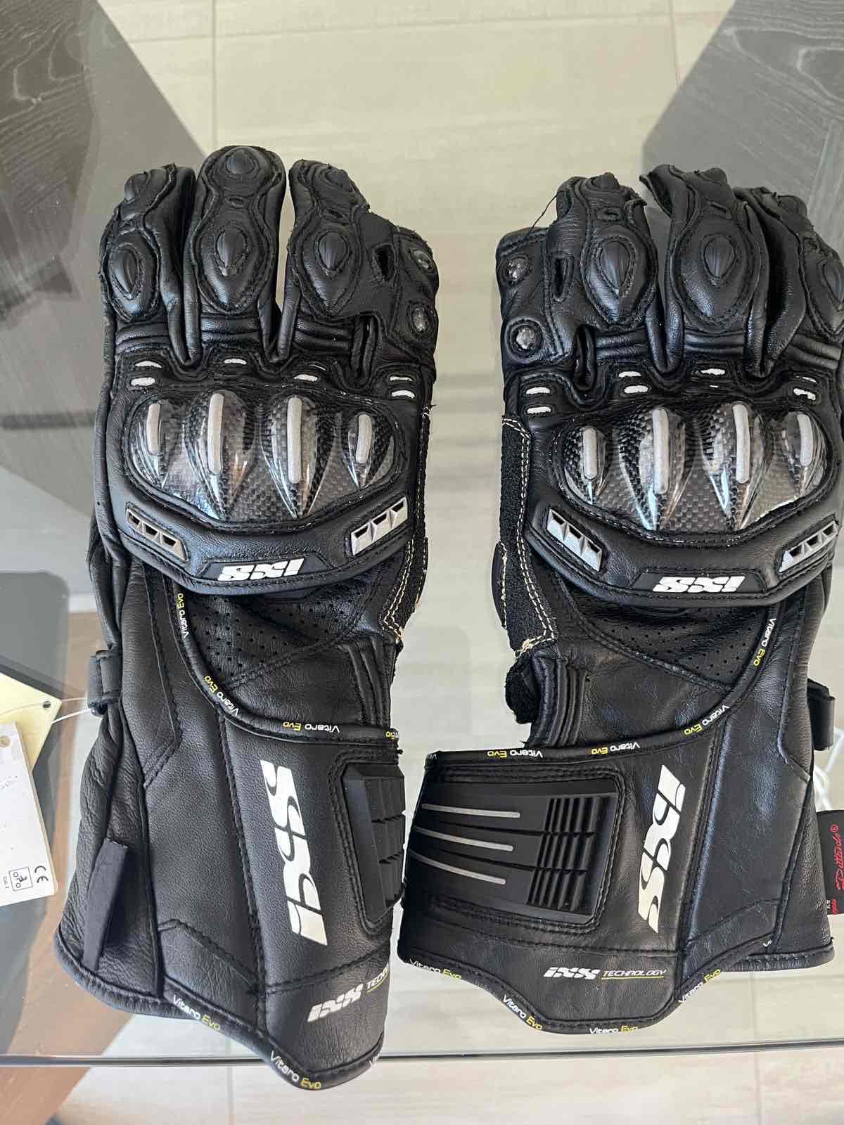 Guantes de motocicleta negros - miniatura 1