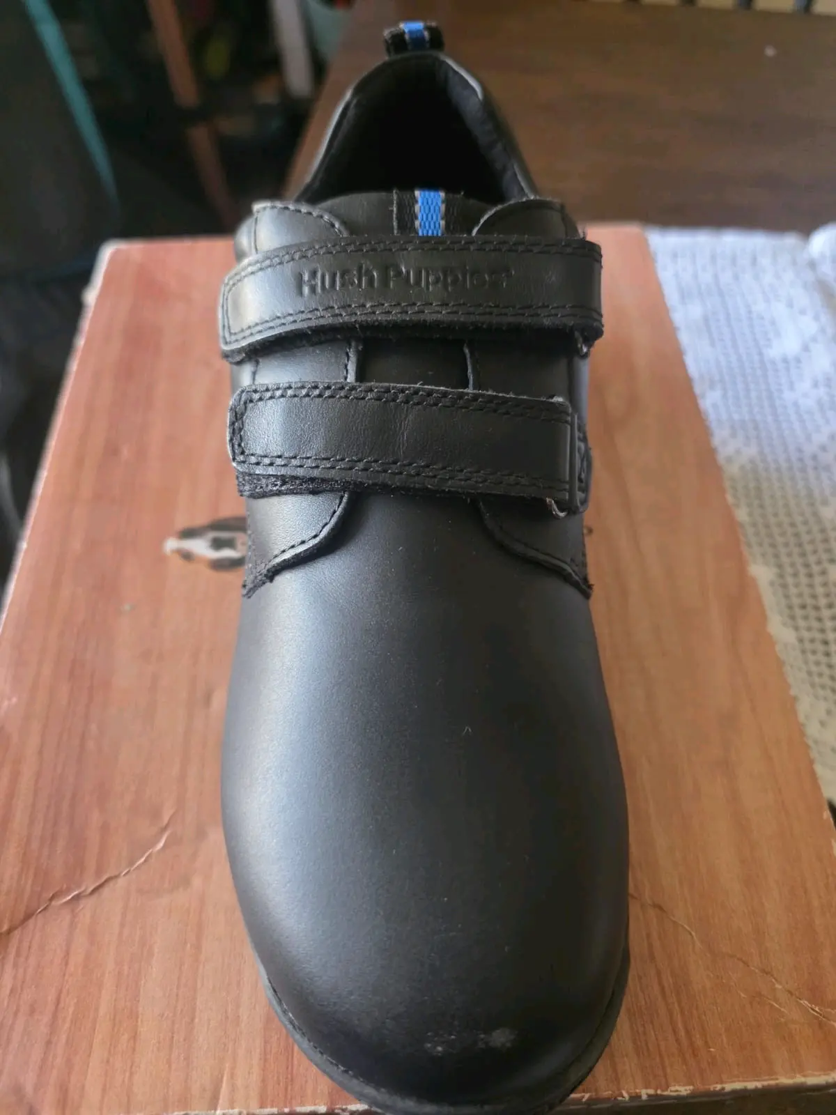 Zapato escolar negro con velcro - miniatura 5