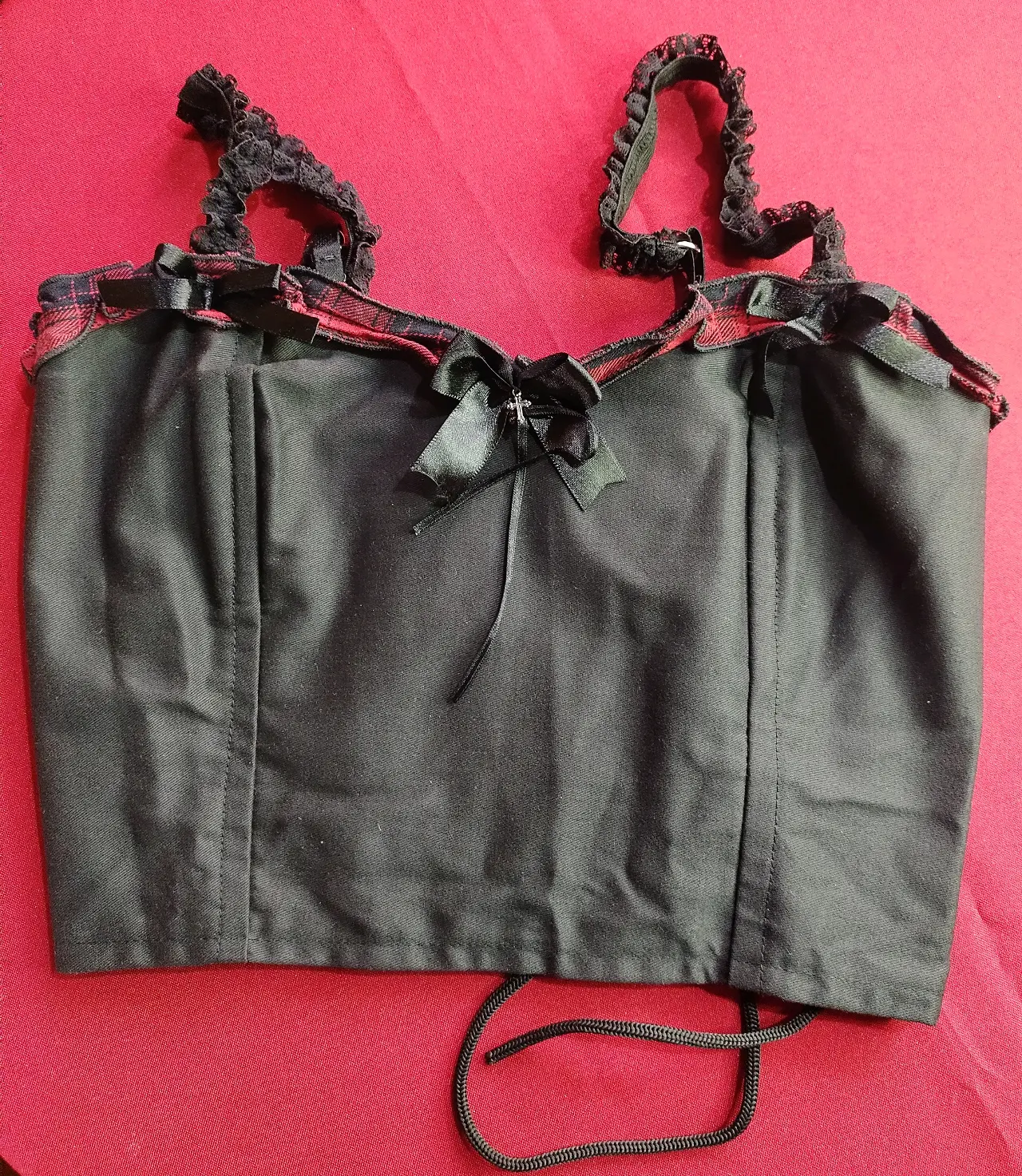Crop Top tipo corsé Ookami - Talla S