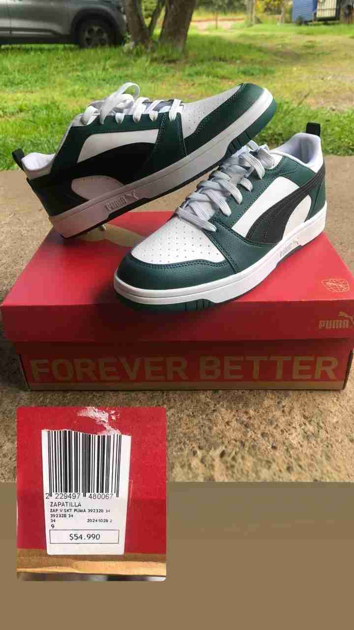 Zapatillas Puma blancas y verdes