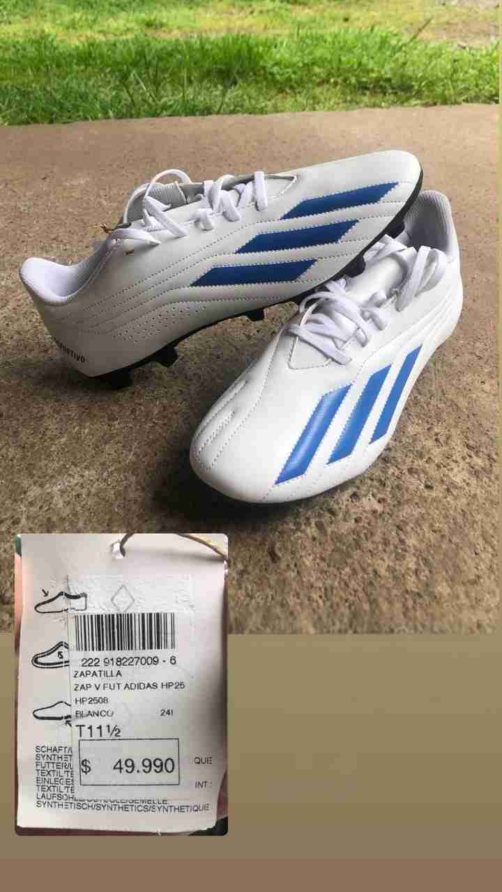 Zapatos futbol Adidas blancos