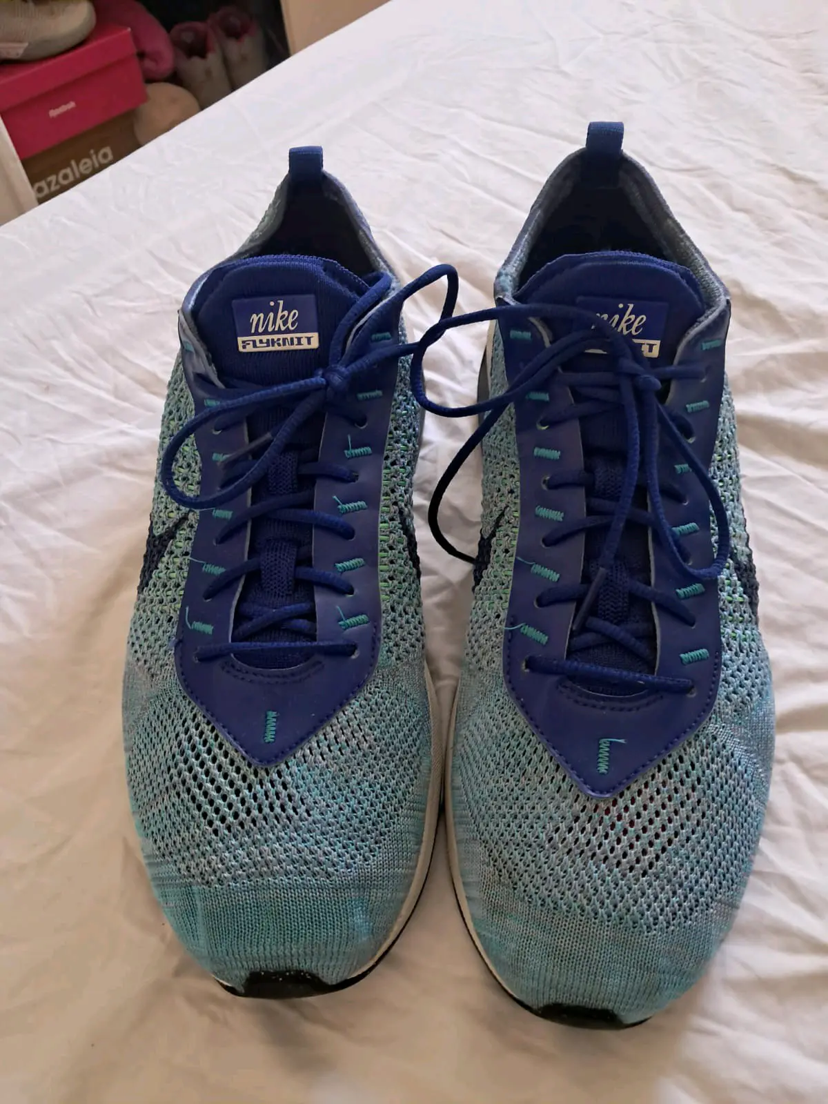 Zapatillas deportivas Nike Flyknit azules - miniatura 2