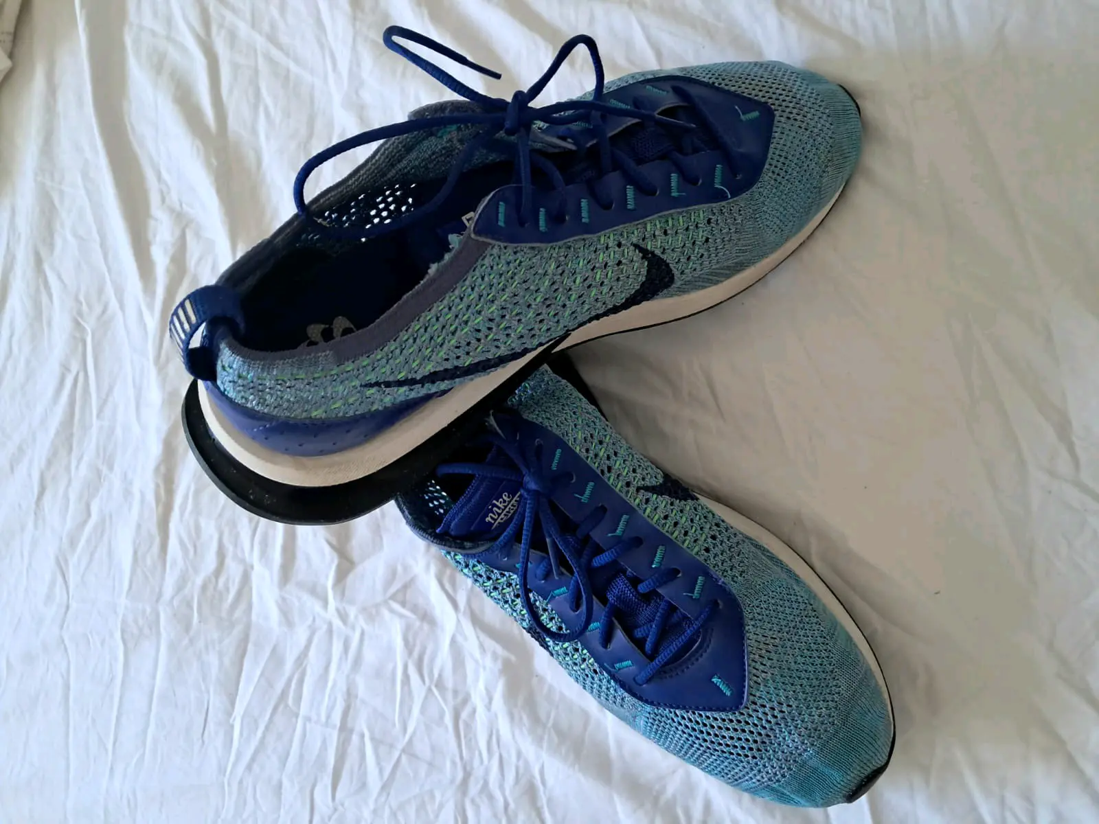 Zapatillas deportivas Nike Flyknit azules - miniatura 3