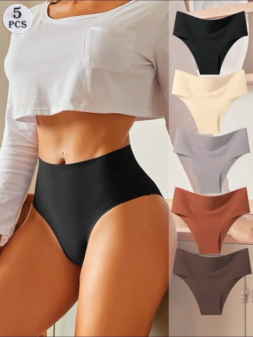 5 Bragas Mujer talla(M)  Sin Costura Cintura baja - miniatura 1