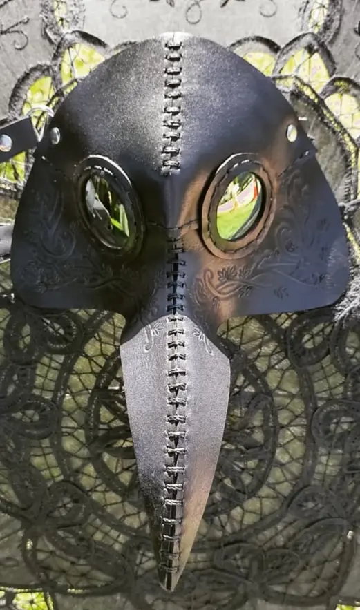 Antifaz Plague Mask cuero natural - miniatura 2