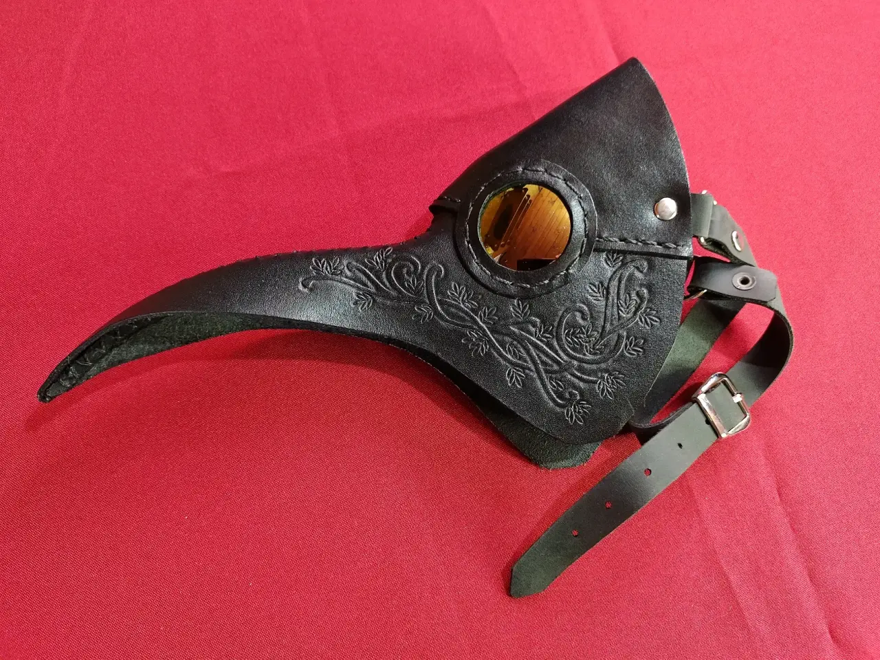 Antifaz Plague Mask cuero natural - miniatura 3