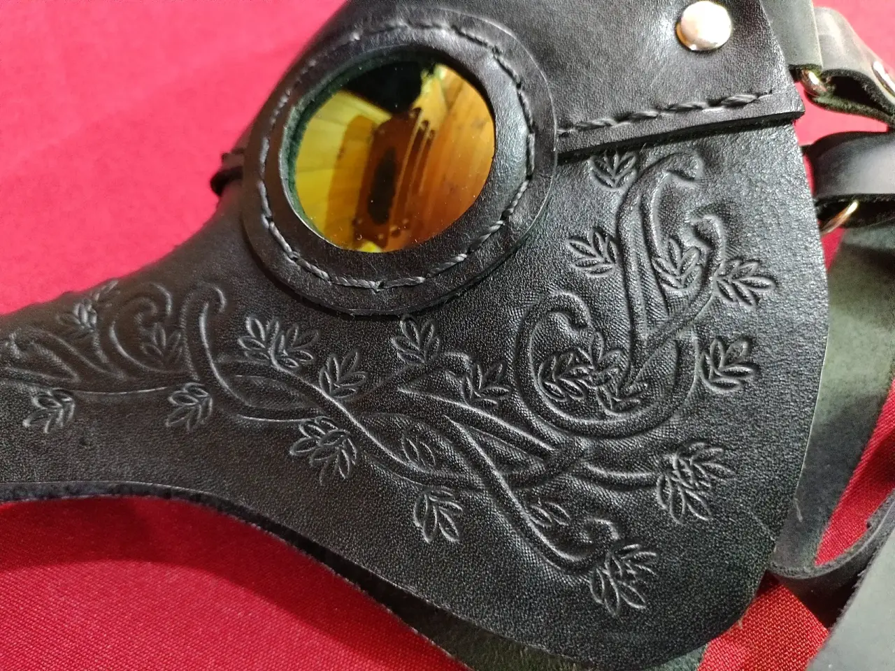 Antifaz Plague Mask cuero natural - miniatura 4