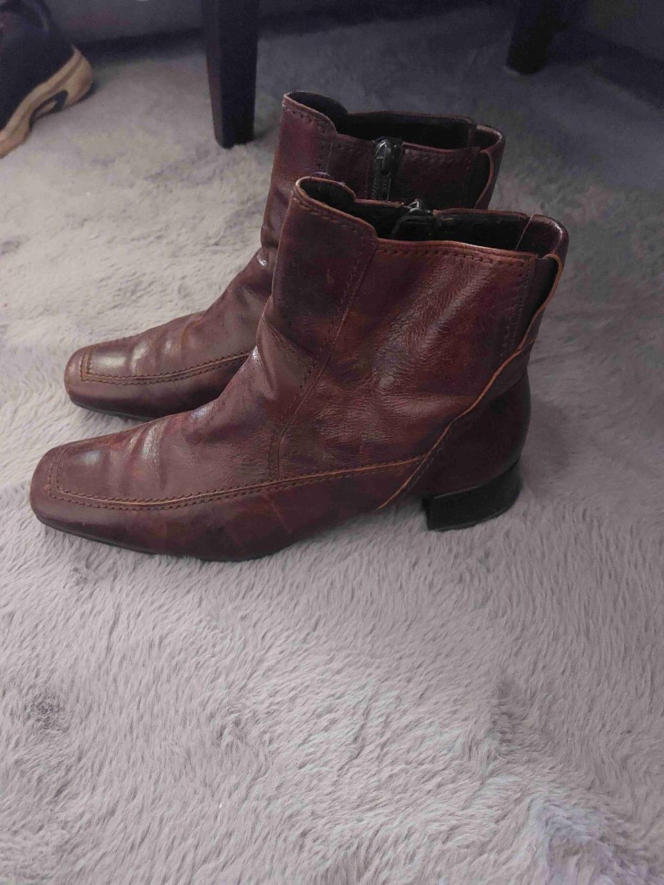 Botines de cuero marrón - miniatura 2