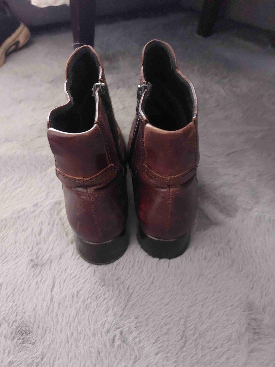 Botines de cuero marrón - miniatura 3