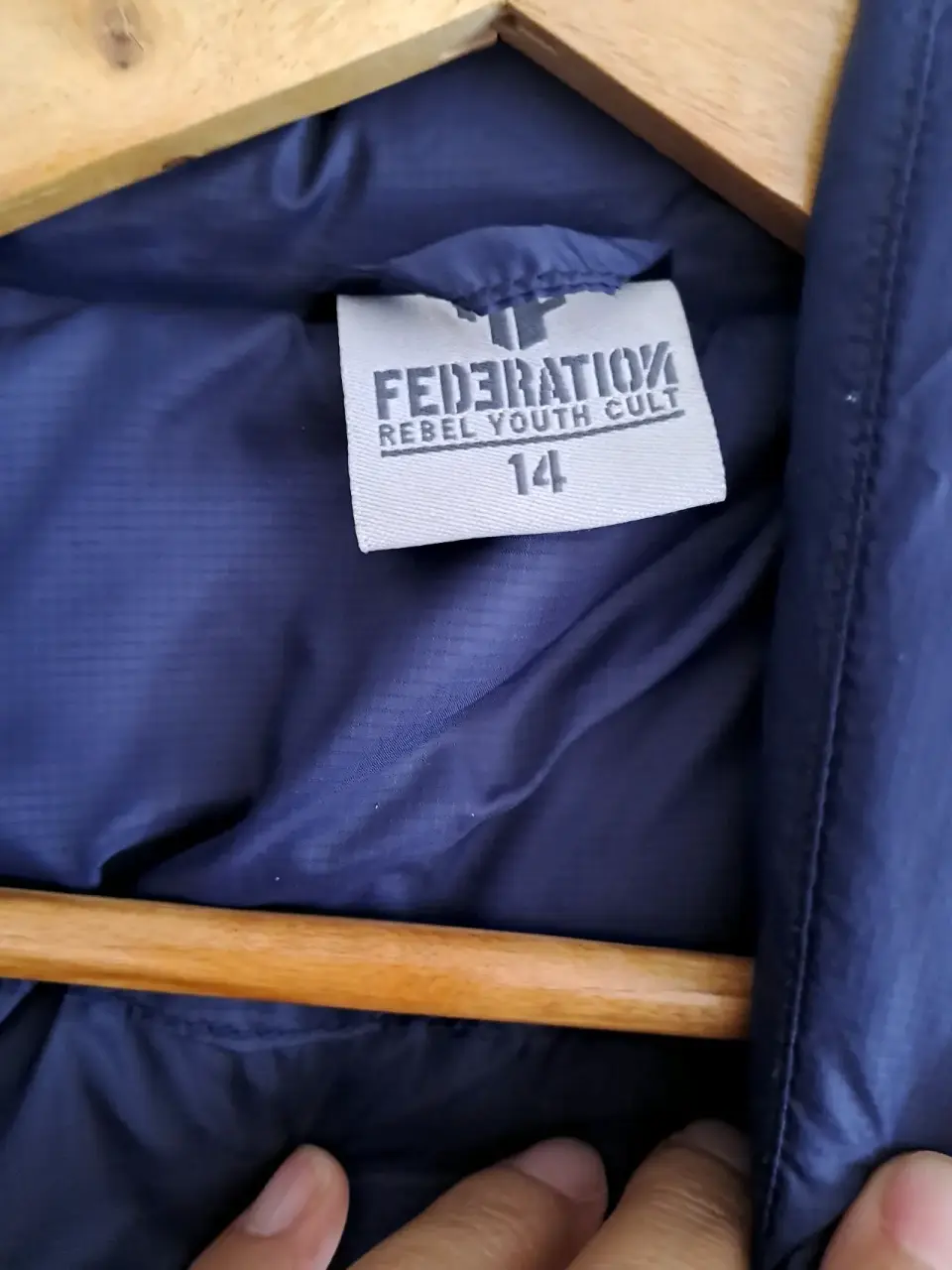 Chaqueta acolchada azul y verde talla 14 - miniatura 3