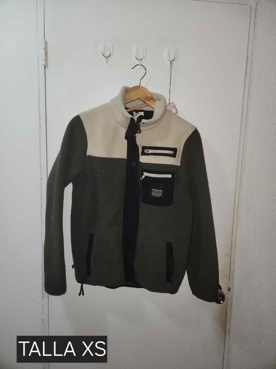 Chaqueta polar verde y crema - miniatura 2
