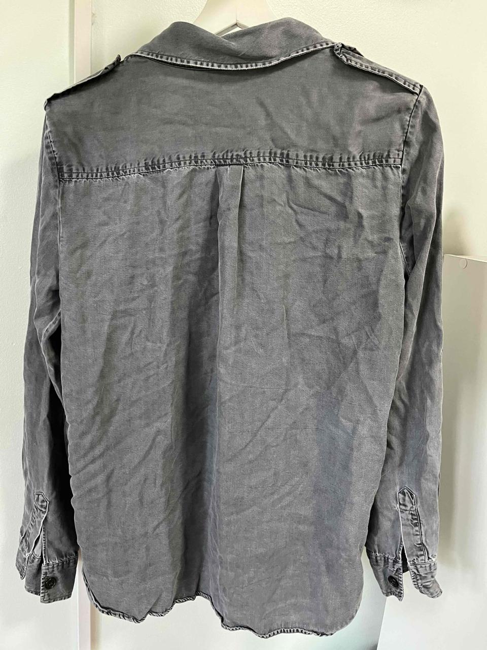 Camisa gris Zara Woman - miniatura 3