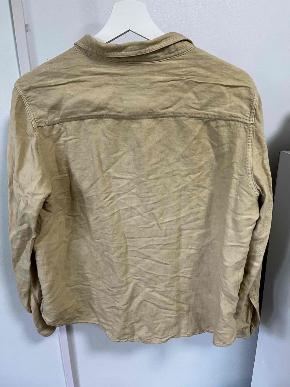 Camisa beige de algodón - miniatura 2