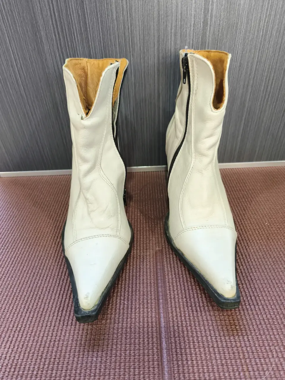 Botines de cuero blanco - miniatura 2