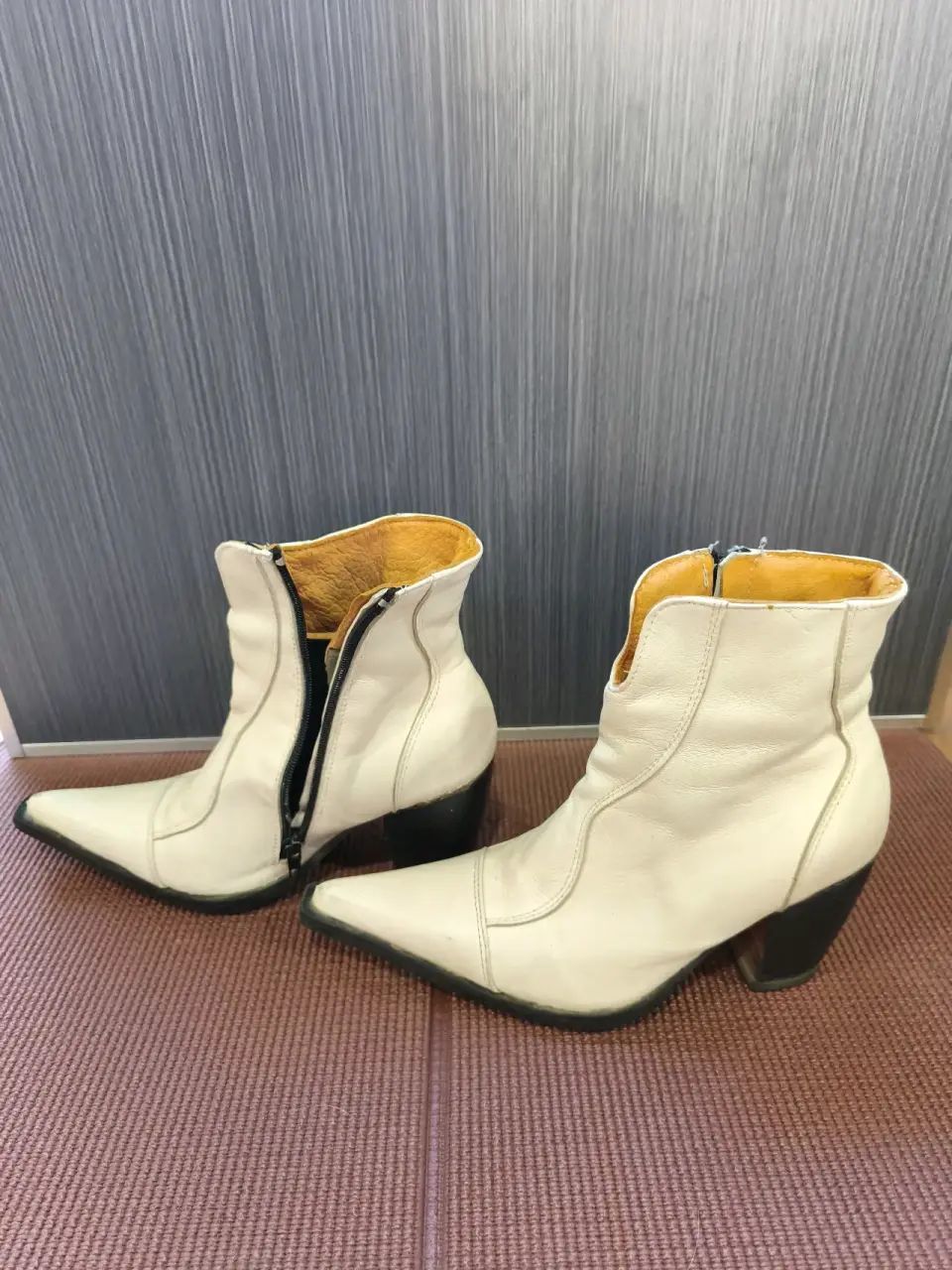 Botines de cuero blanco - miniatura 3