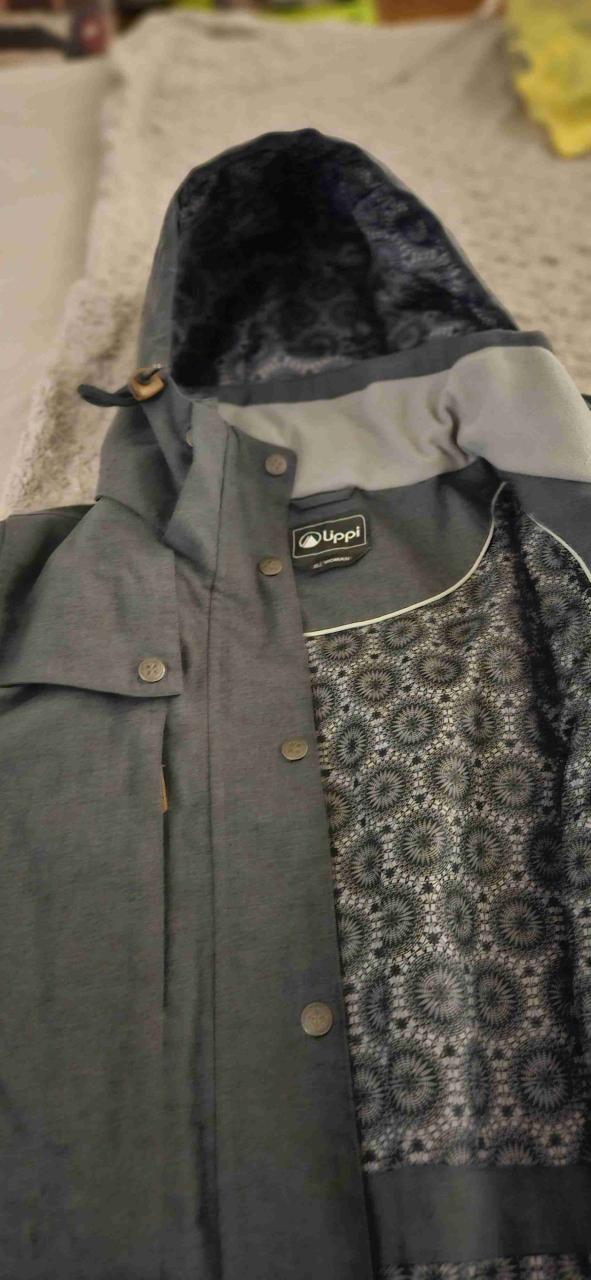 Parka gris Lippi con capucha, impermeable. - miniatura 2
