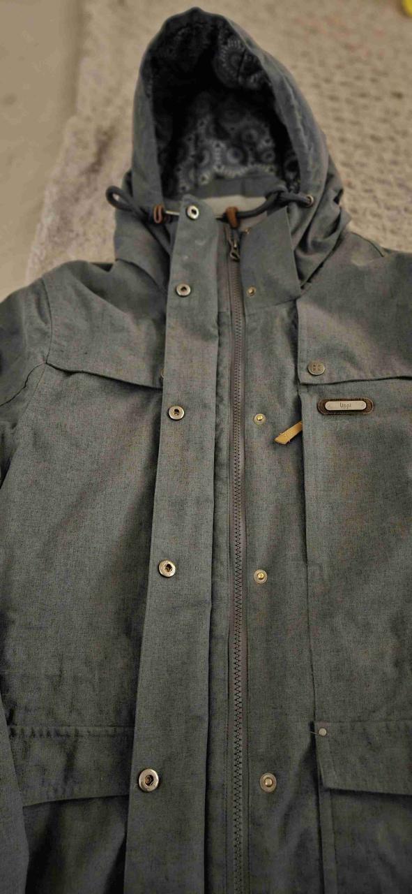 Parka gris Lippi con capucha, impermeable. - miniatura 3