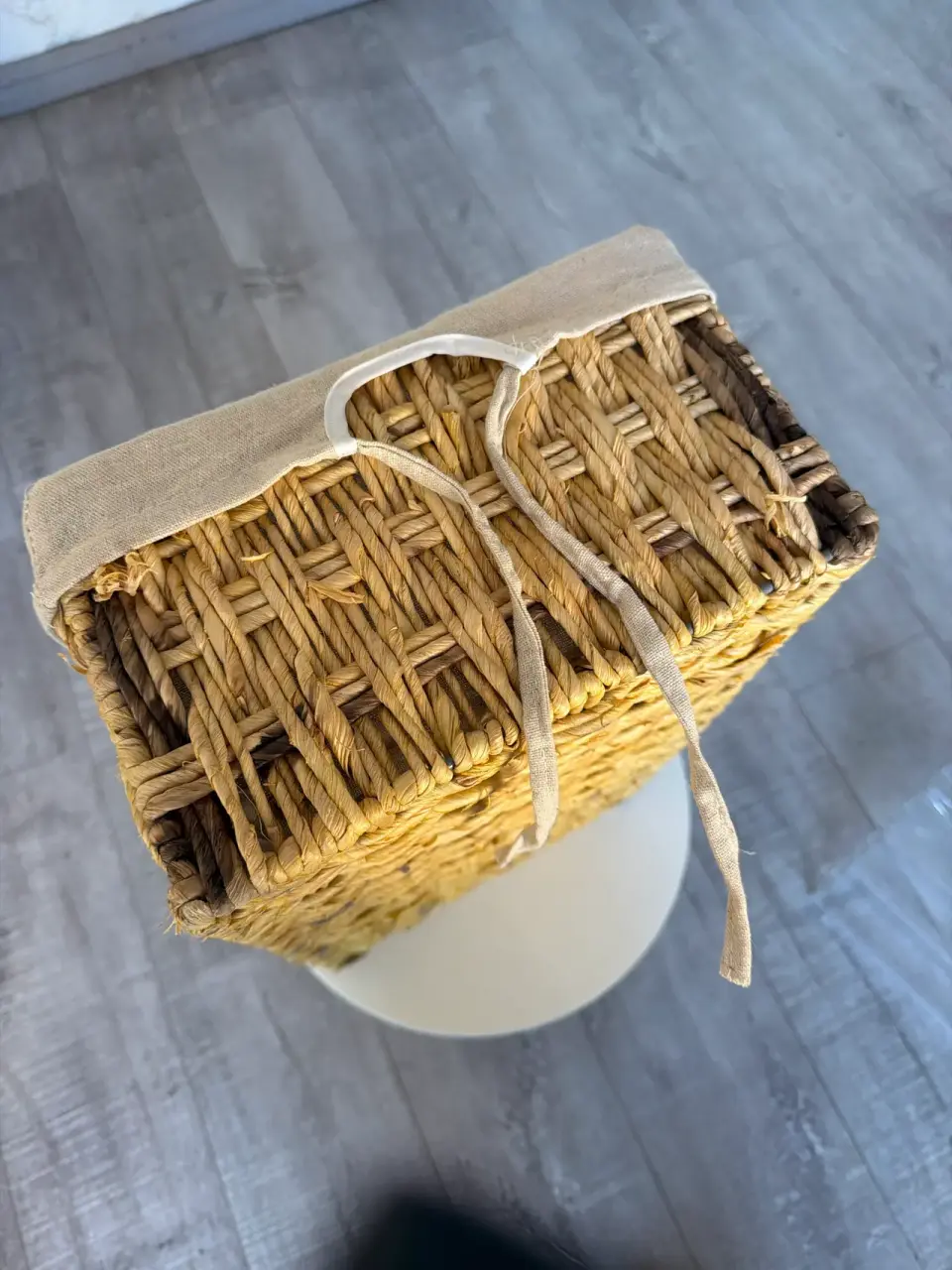 Cesta de mimbre con tela - miniatura 3