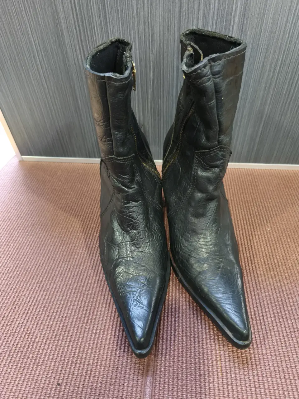 Botines de cuero negro - miniatura 2