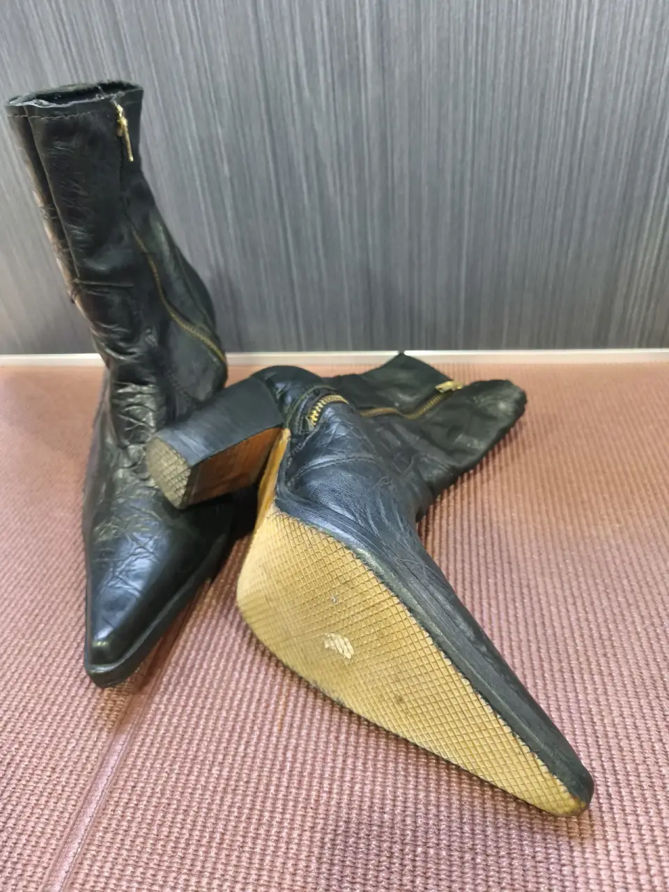 Botines de cuero negro - miniatura 3