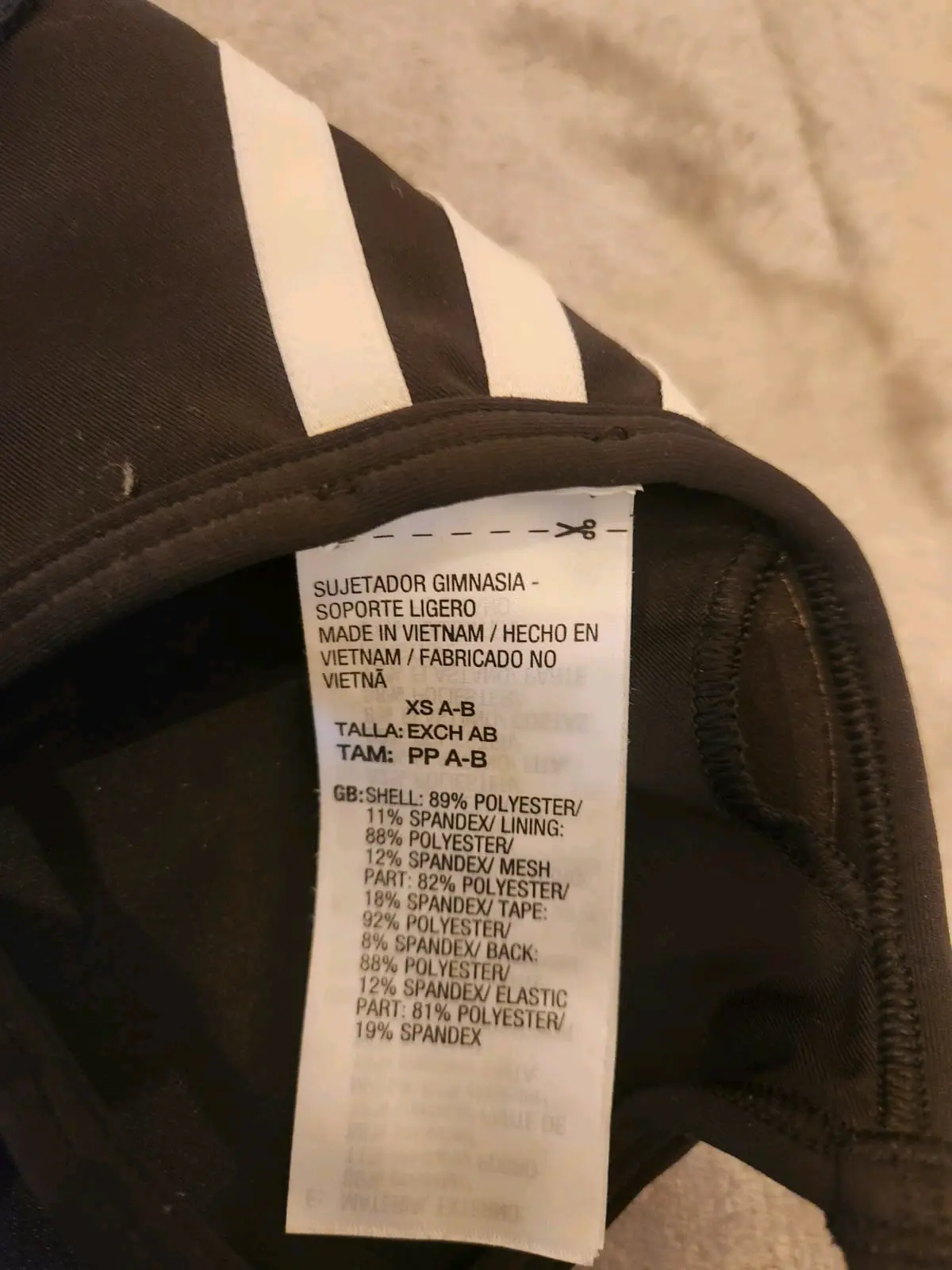 Top deportivo negro Adidas talla S - miniatura 2