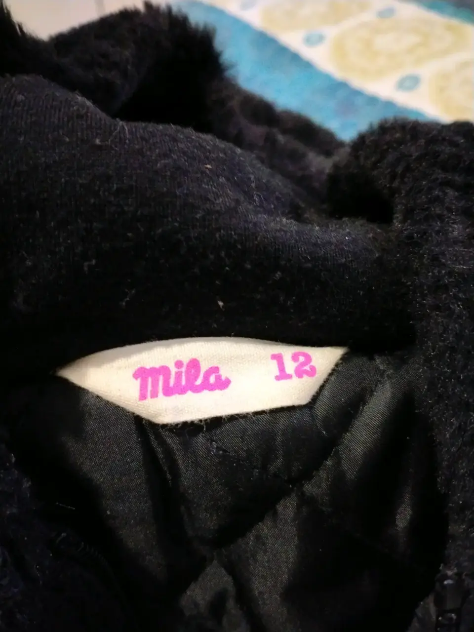 Abrigo de piel sintética negro - miniatura 2