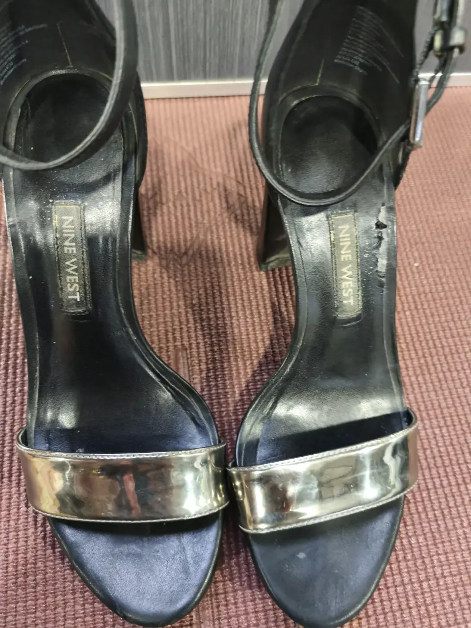 Tacones negros metálicos Nine West  35 - miniatura 4