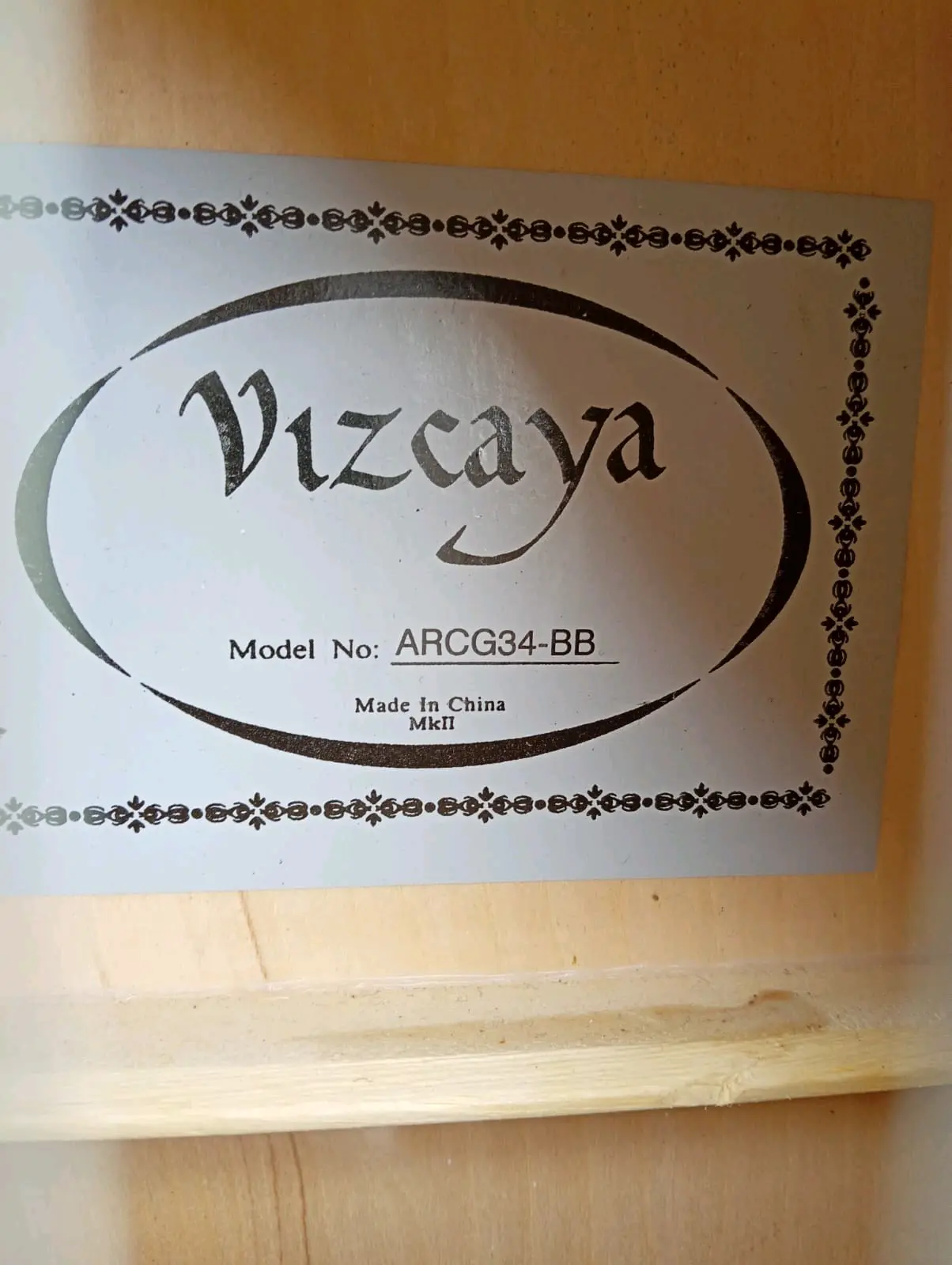 Guitarra acústica azul Vizcaya - miniatura 3