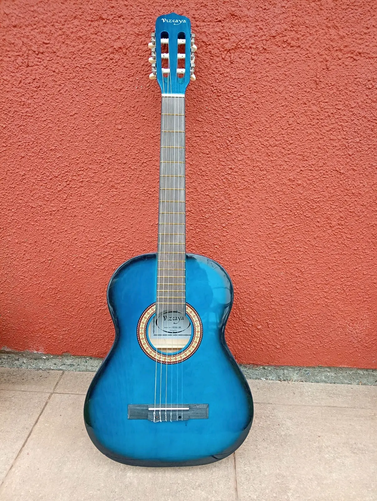 Guitarra acústica azul Vizcaya - miniatura 4