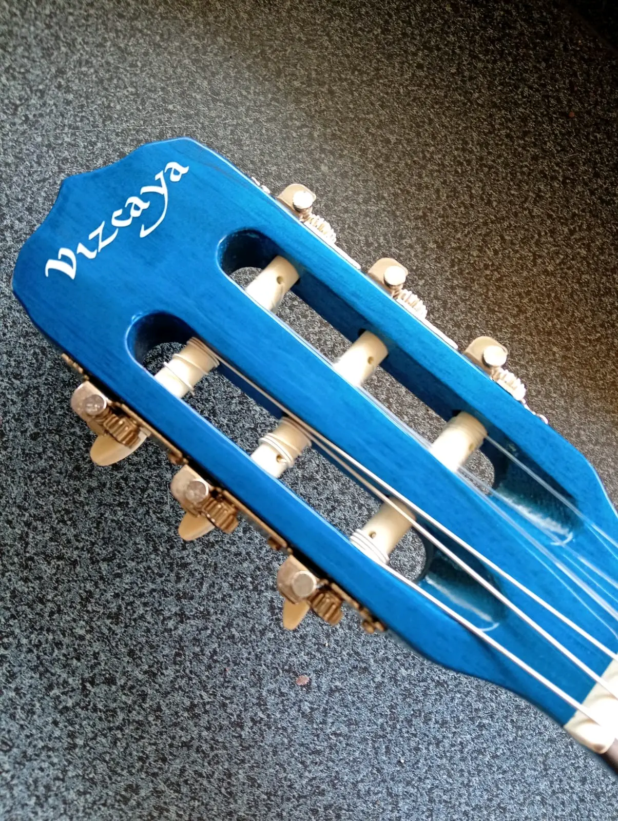Guitarra acústica azul Vizcaya - miniatura 5