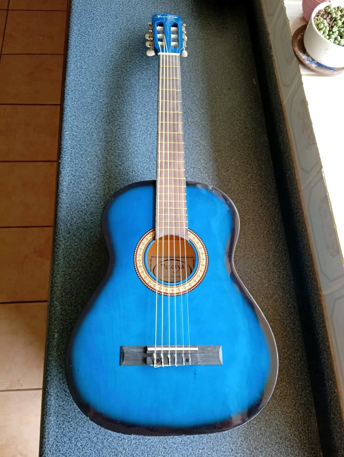 Guitarra acústica azul Vizcaya - miniatura 6