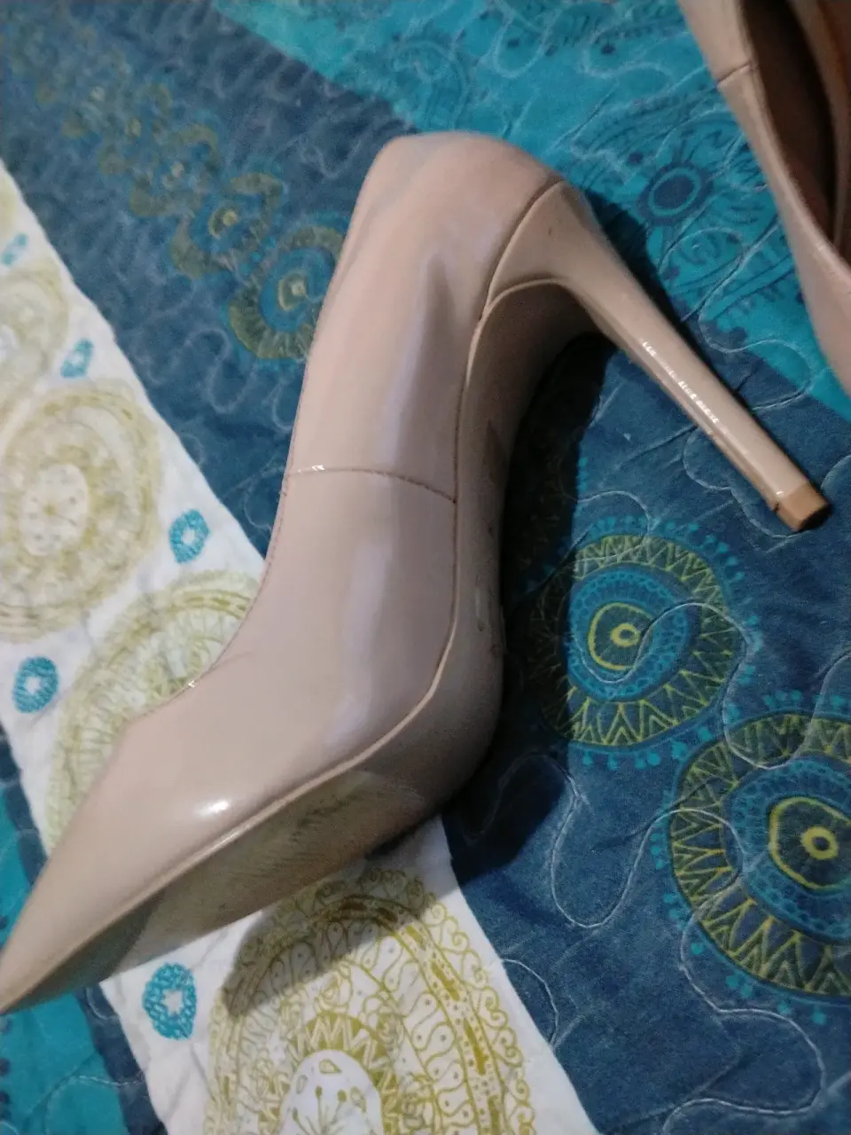 Zapatos taco alto beige - miniatura 2