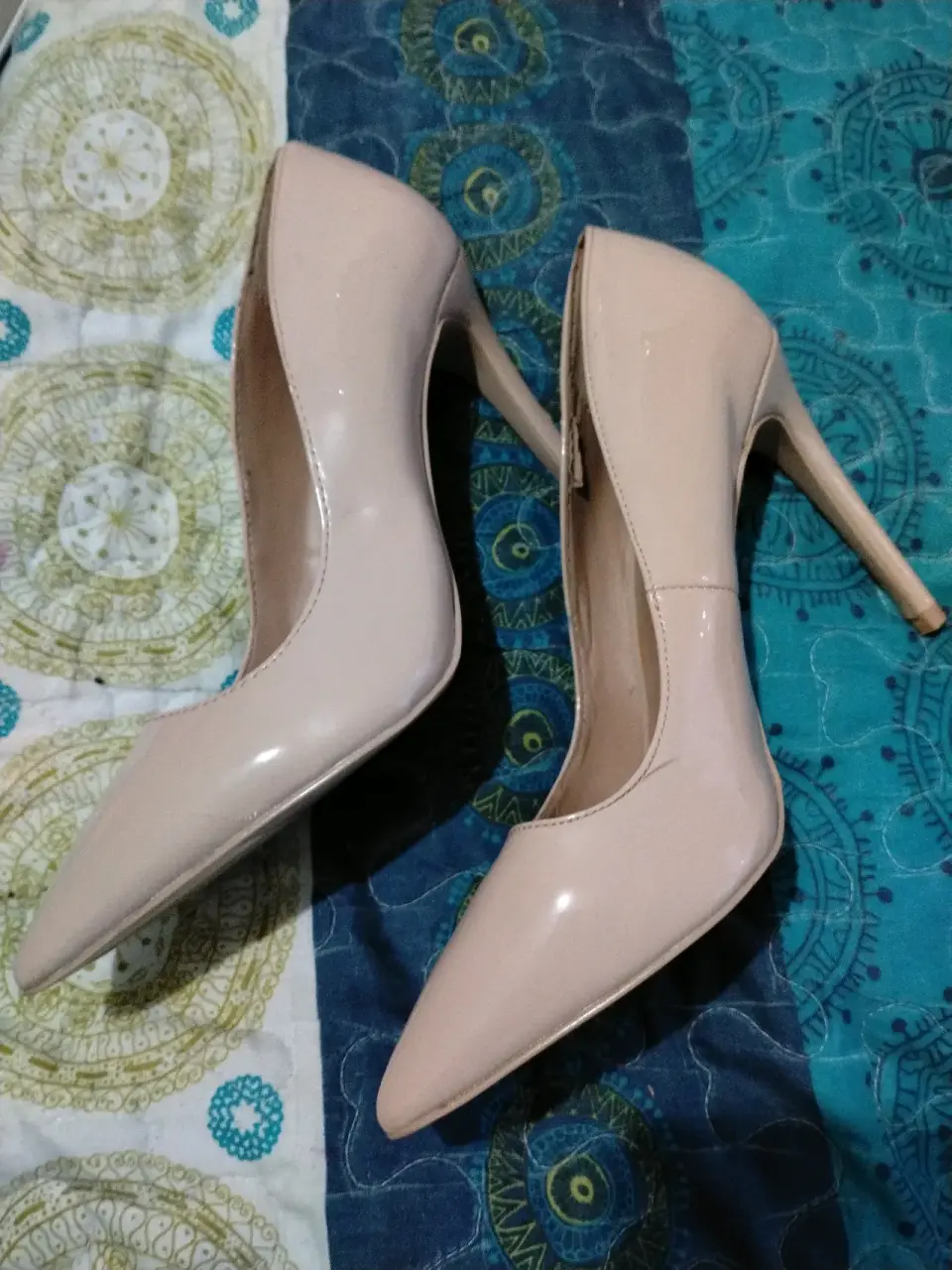 Zapatos taco alto beige - miniatura 3