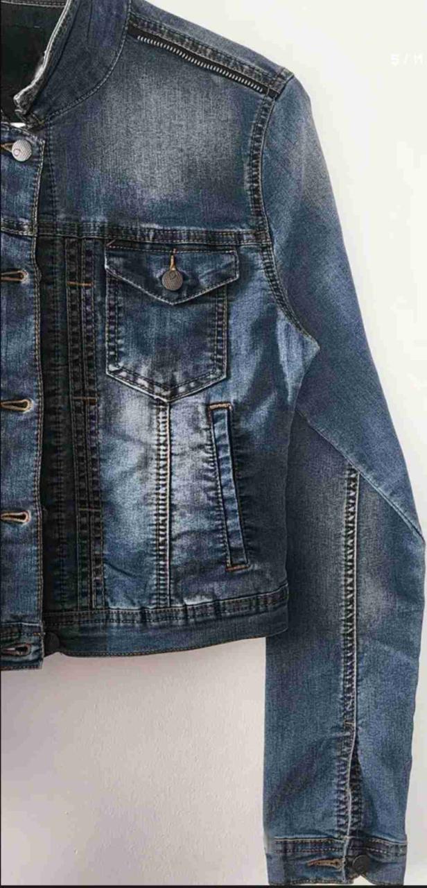 Chaqueta Mezclilla Azul Oscuro IO c/cierre hombro - miniatura 5
