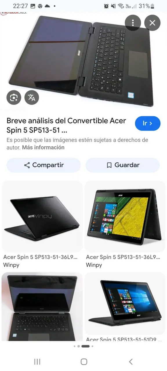 Laptop convertible Acer Spin 5 - miniatura 1
