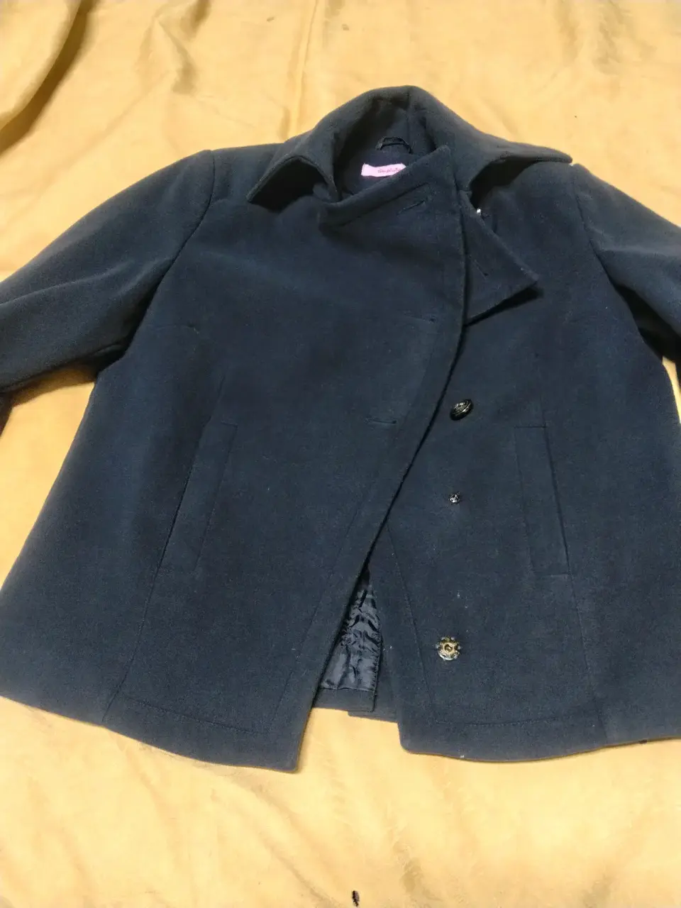 Abrigo azul marino elegante - miniatura 5