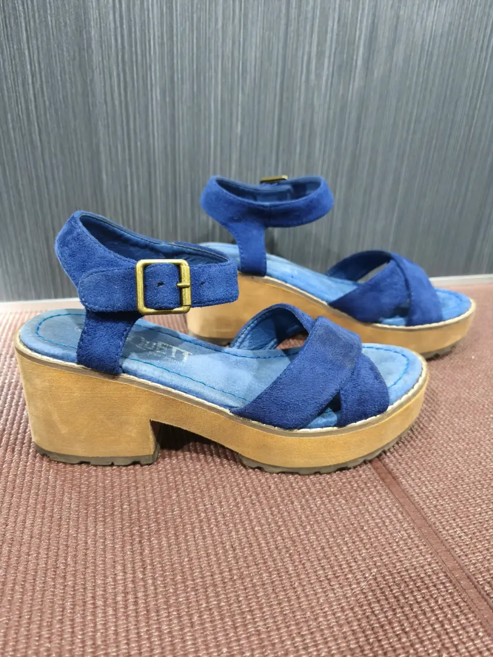 Sandalias de plataforma azul 36 - miniatura 2