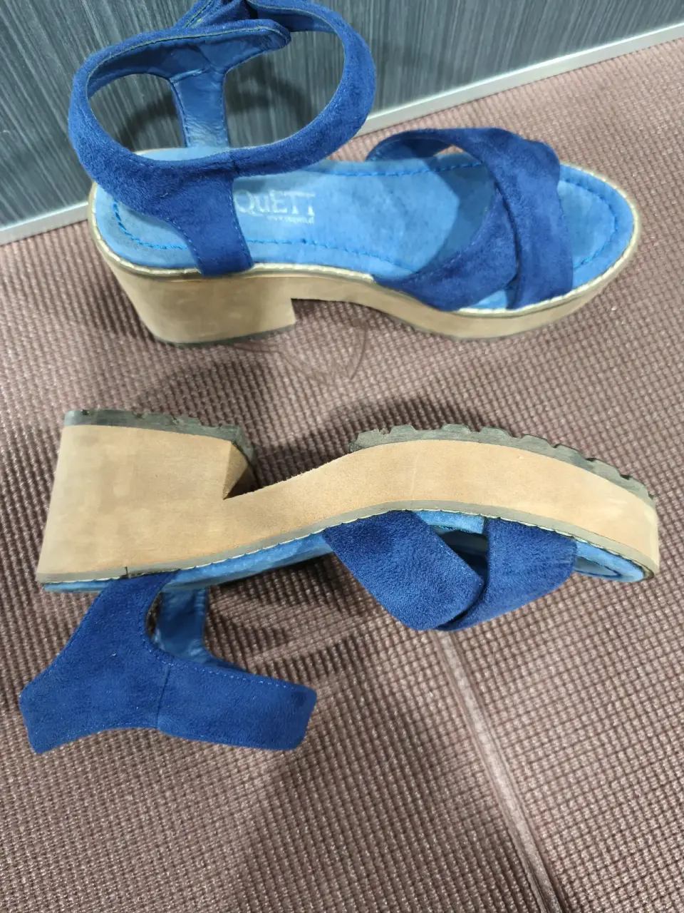 Sandalias de plataforma azul 36 - miniatura 5
