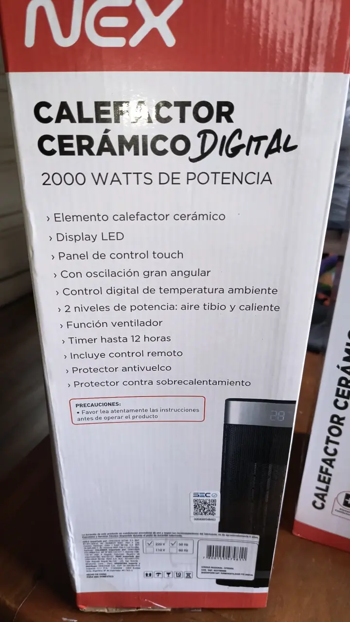 Calefactor cerámico digital Nex - miniatura 2